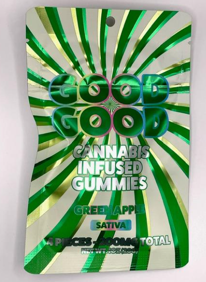 Photograph of product: Good Good Gummies - 4pc x 200mg - Green Apple (S)