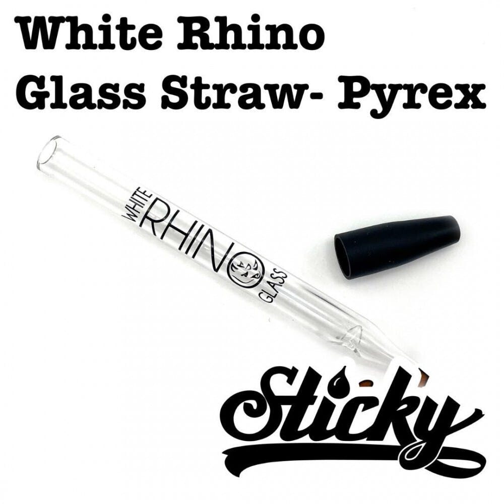 Photograph of product: White Rhino Glass Dab Straw