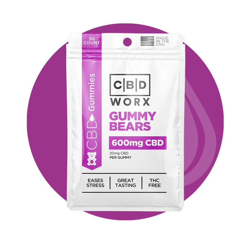 Photograph of product: CBD Worx | CBD Gummy Bears | 600mg (30pk)