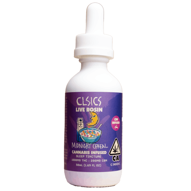 Photograph of product: Midnight Cereal | CBN | 1000mg Live Rosin Tincture - 