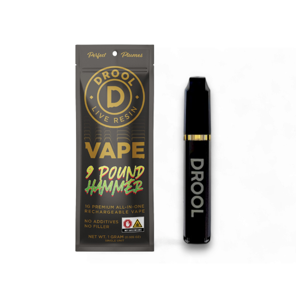 Photograph of product: 9 Pound Hammer Live Resin Disposable