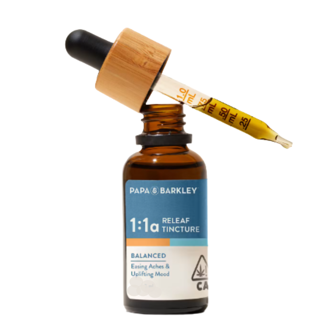 Photograph of product: PAPA & BARKLEY - 1:1 CBD/TH-ouiA: RELEAF TINCTURE 15ML