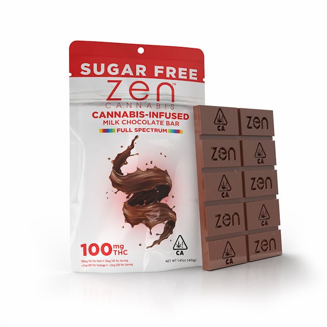 Photograph of product: Sugar Free Milk Chocolate 100mg - 