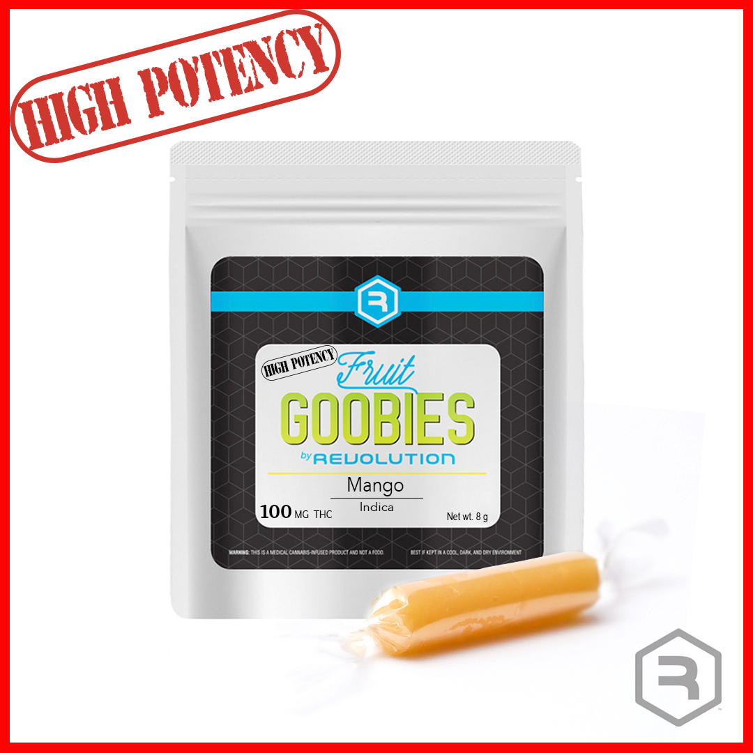 Photograph of product: Mango Fruit Chew | 100mg | Super Goobie