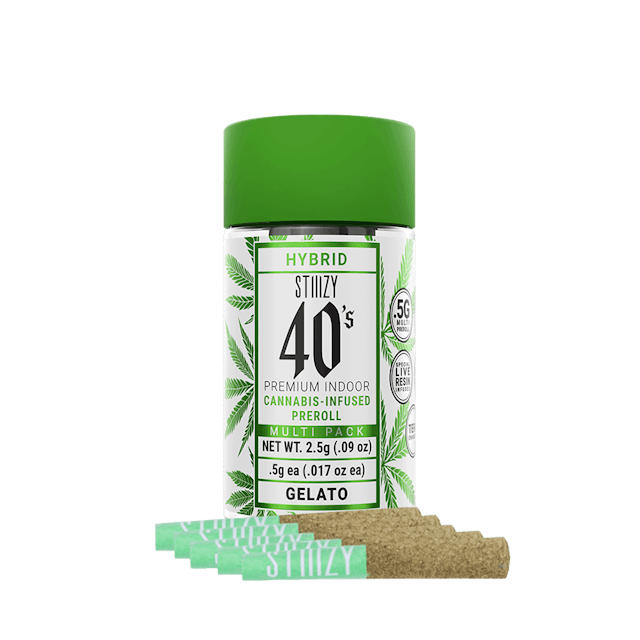 Photograph of product: 40's | Gelato | .5g x 5 Infused Pre-Rolls - 