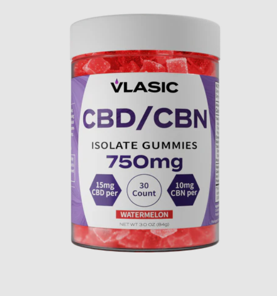 Photograph of product: Vlasic Labs - 750mg CBD Isolate Gummies - Watermelon - 30ct