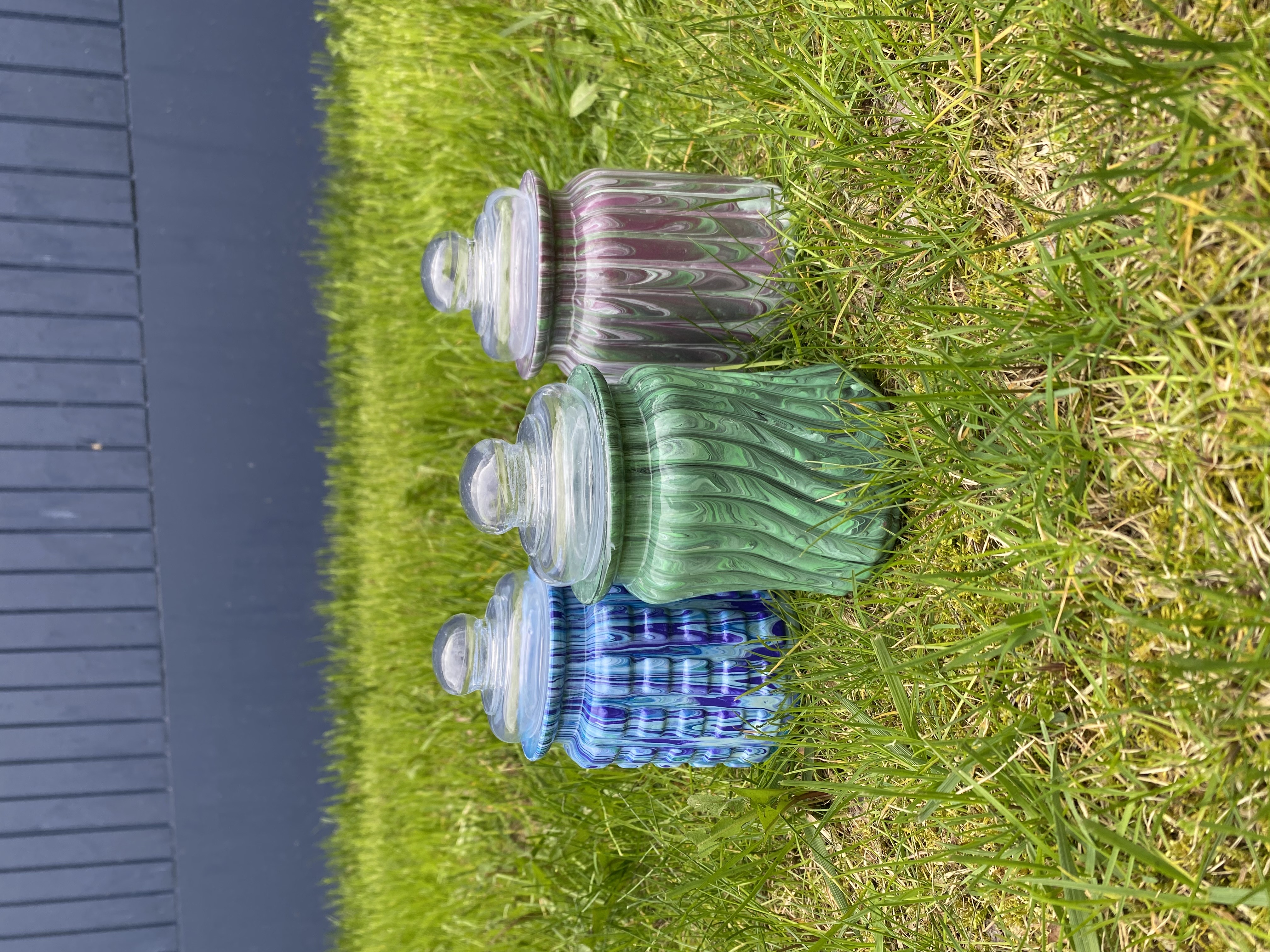 Photograph of product: Storage | Painted Glass Stash Jar