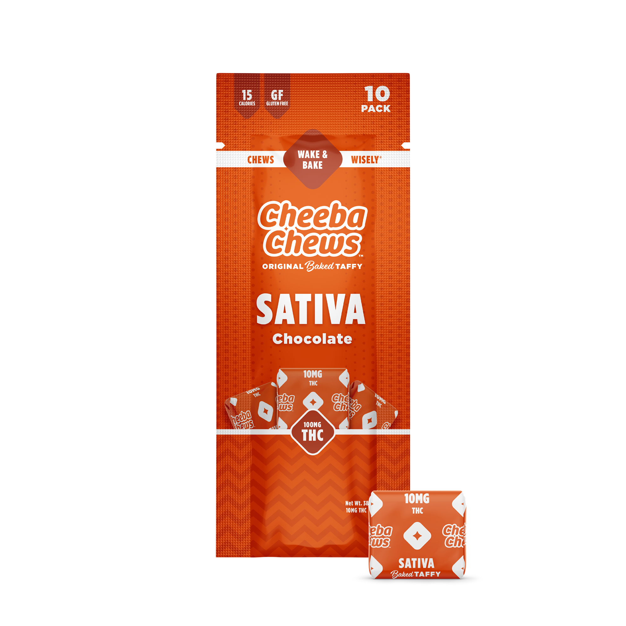 Photograph of product: Cheeba Chews - Taffy - Oui'd - Chocolate - 100mg
