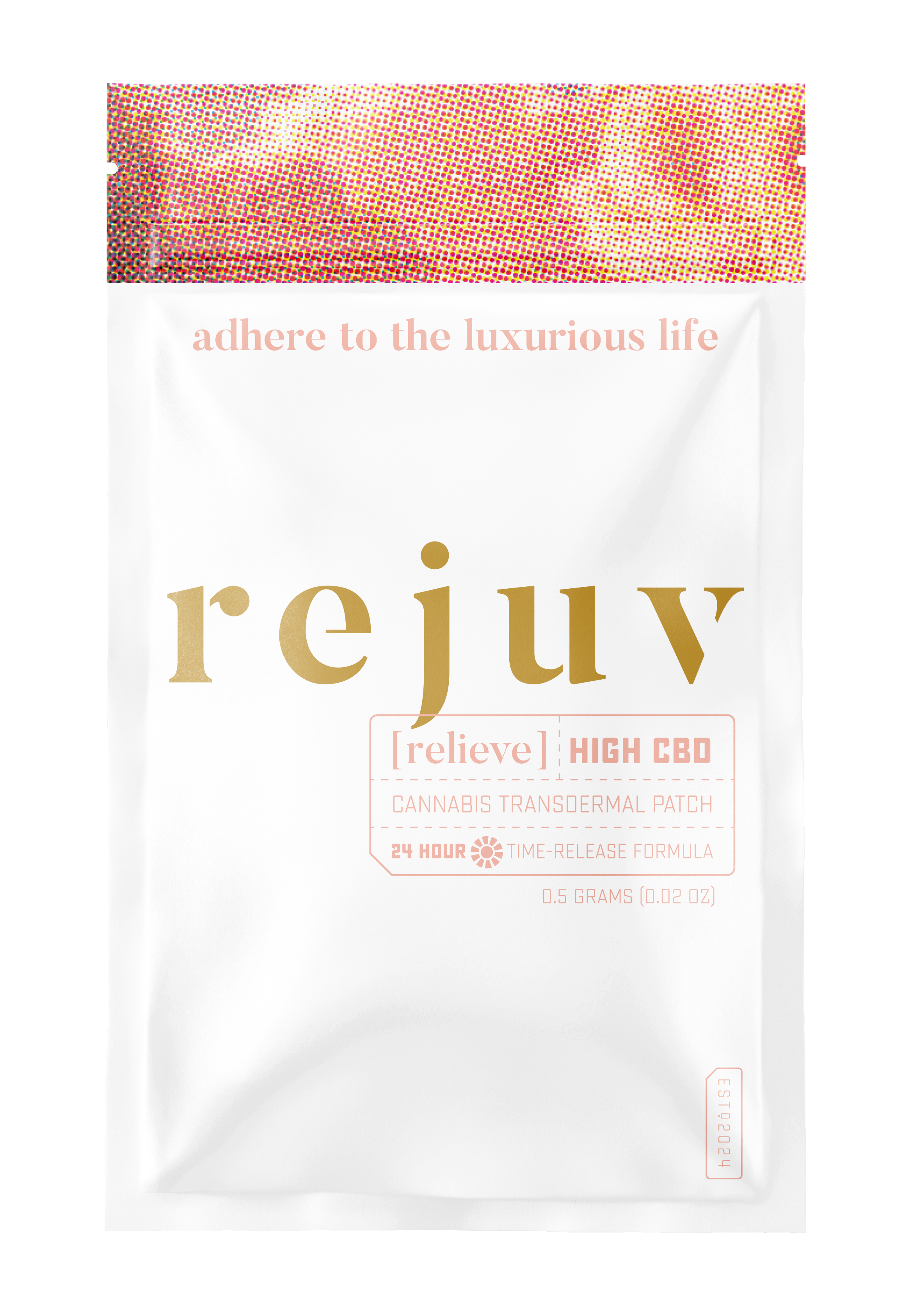 Photograph of product: rejuv | Relieve High CBD Transdermal Patches | 4 Pack