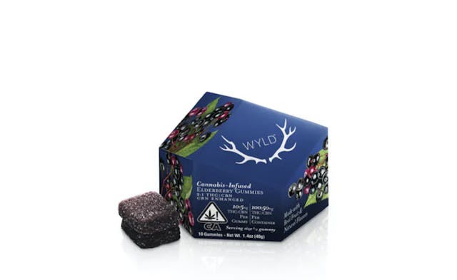 Photograph of product: Elderberry 2TH-oui:1CBN Gummies - 