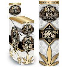 Photograph of product: Billionaire Hemp Wraps - Russian Cream - 2 Pack