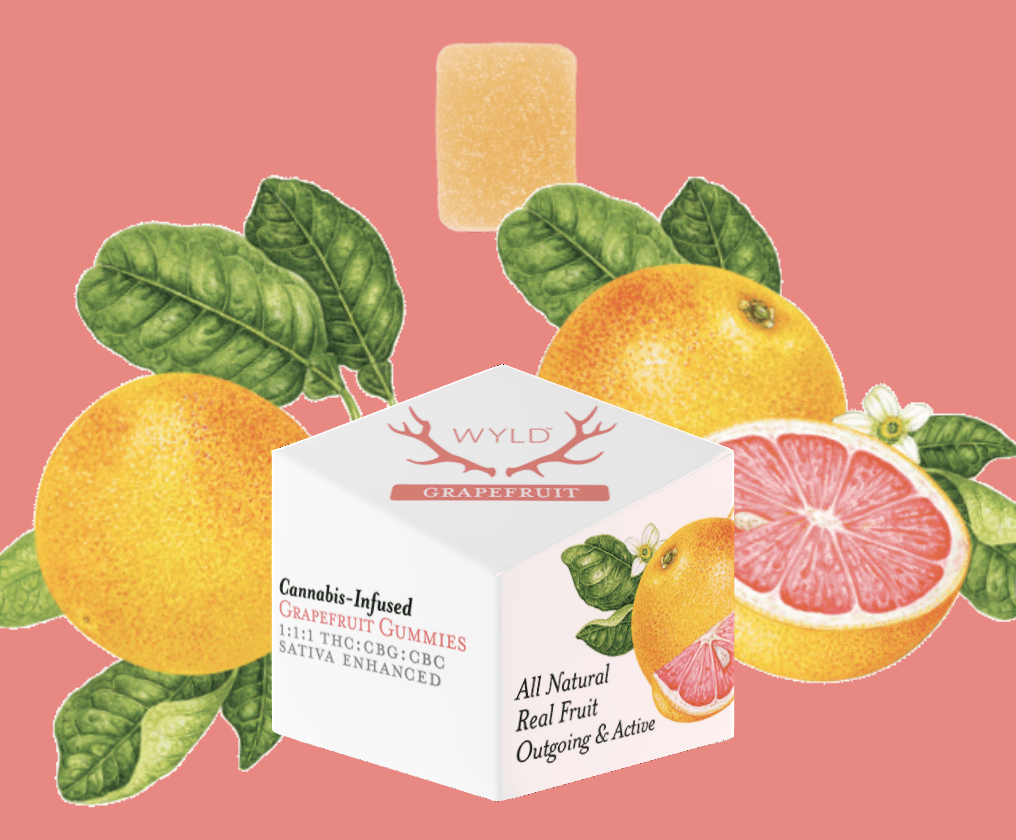 Photograph of product: Gummies - Grapefruit Oui'd - 1:1:1 (TH-oui:CBG:CBC) - 20 Pcs - 100mg