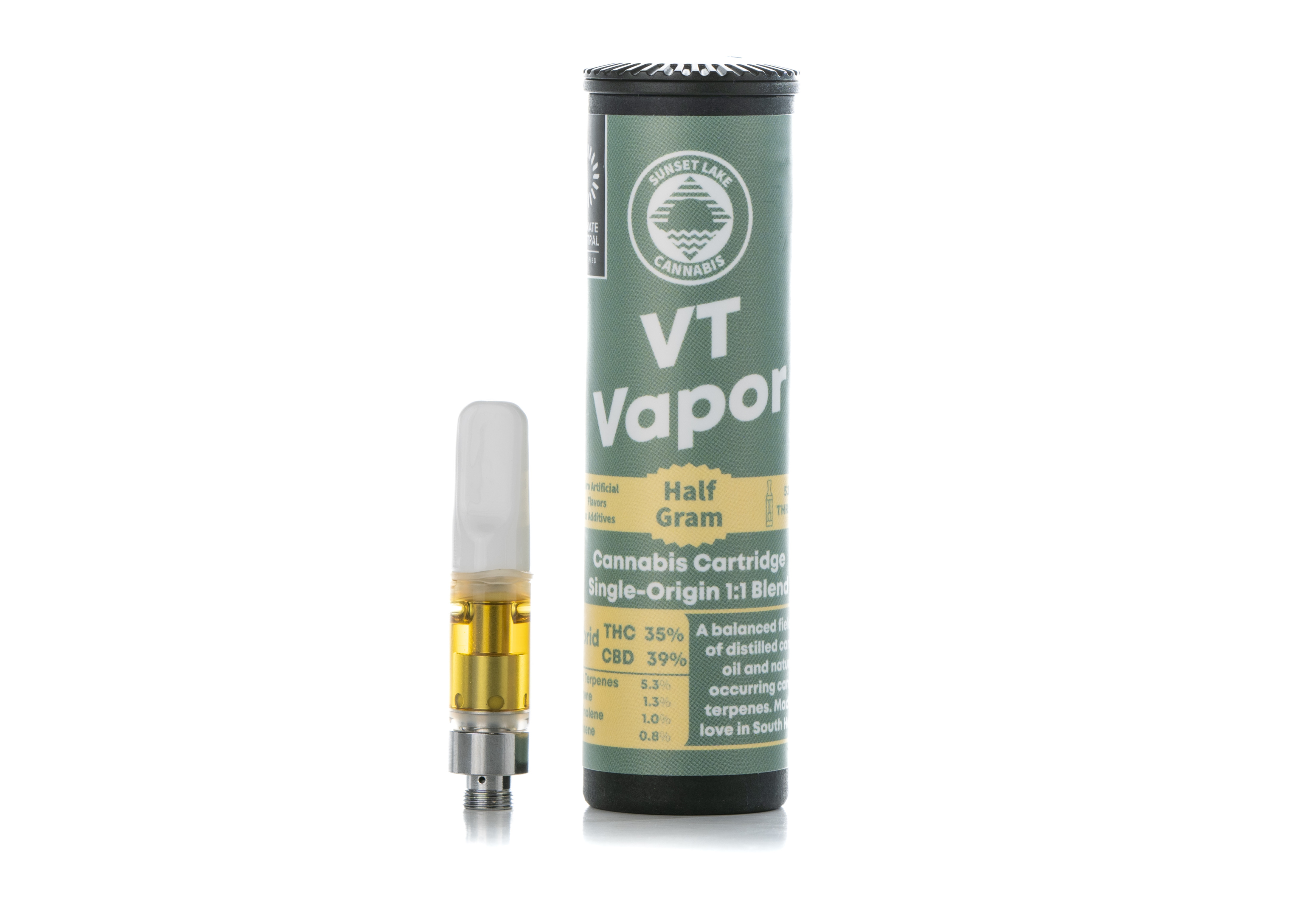Photograph of product: Sunset Lake | VT Vapor TH-oui + CBD Hybrid 1:1