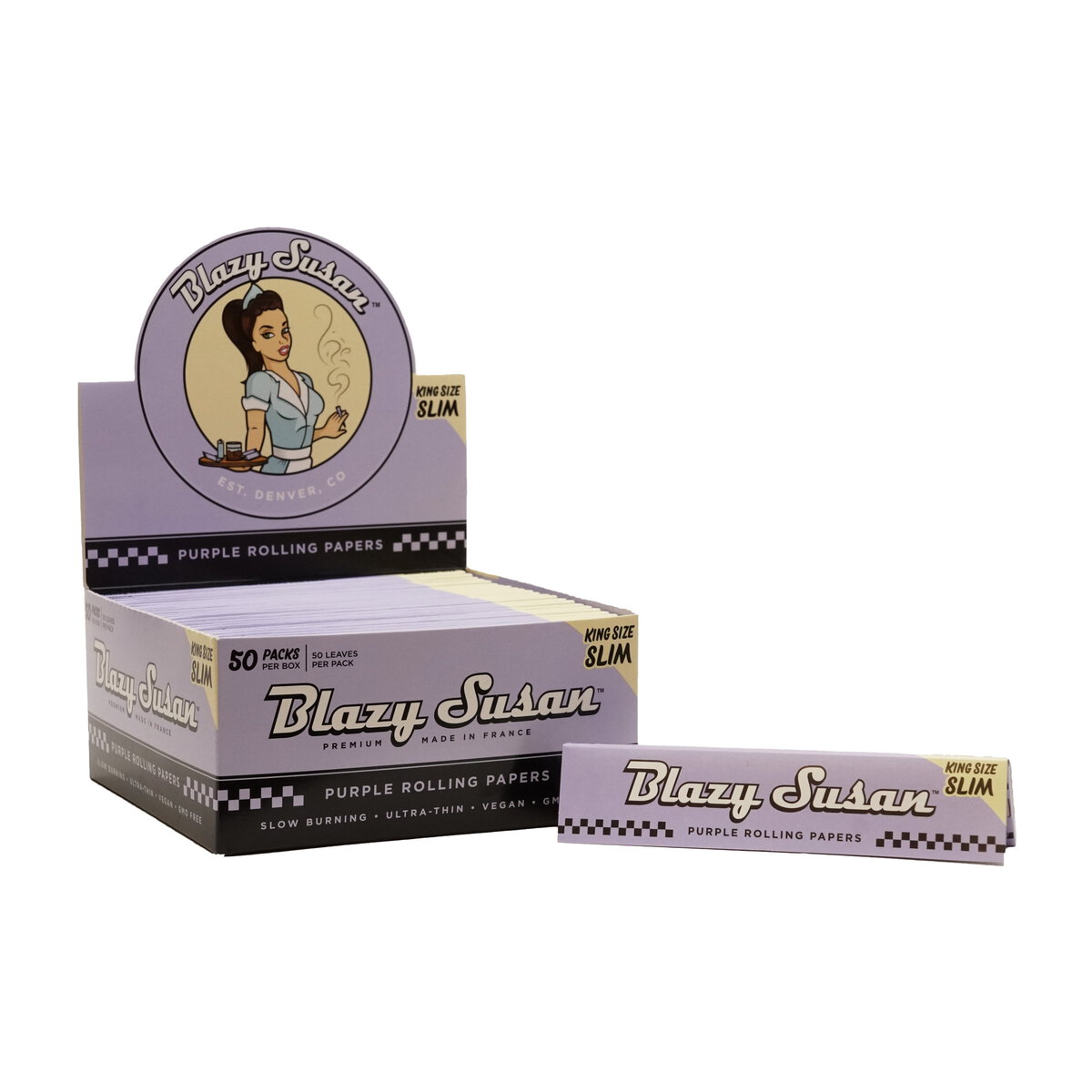 Photograph of product: King Size Slim | Purple Papers | 50ct