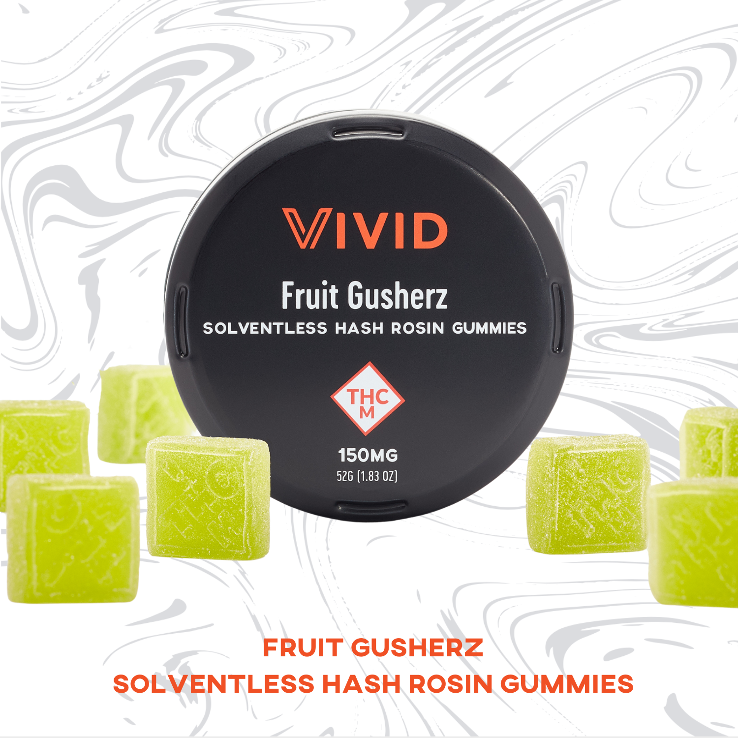 Photograph of product: Fruit Gusherz au chocolat Rosin Gummies (150mg)