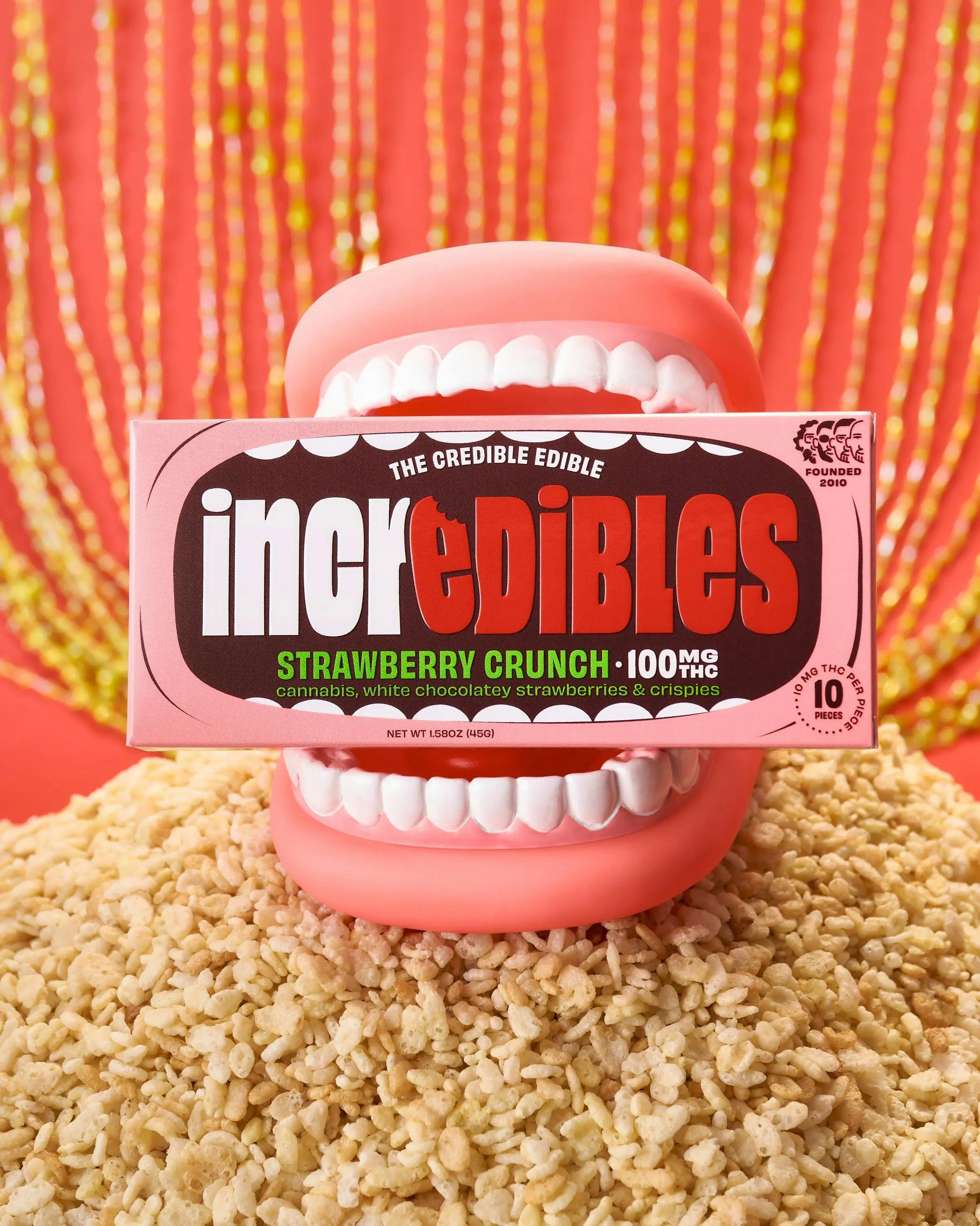 Photograph of Product: Strawberry Crunch Chocolate Bites - 100mg
