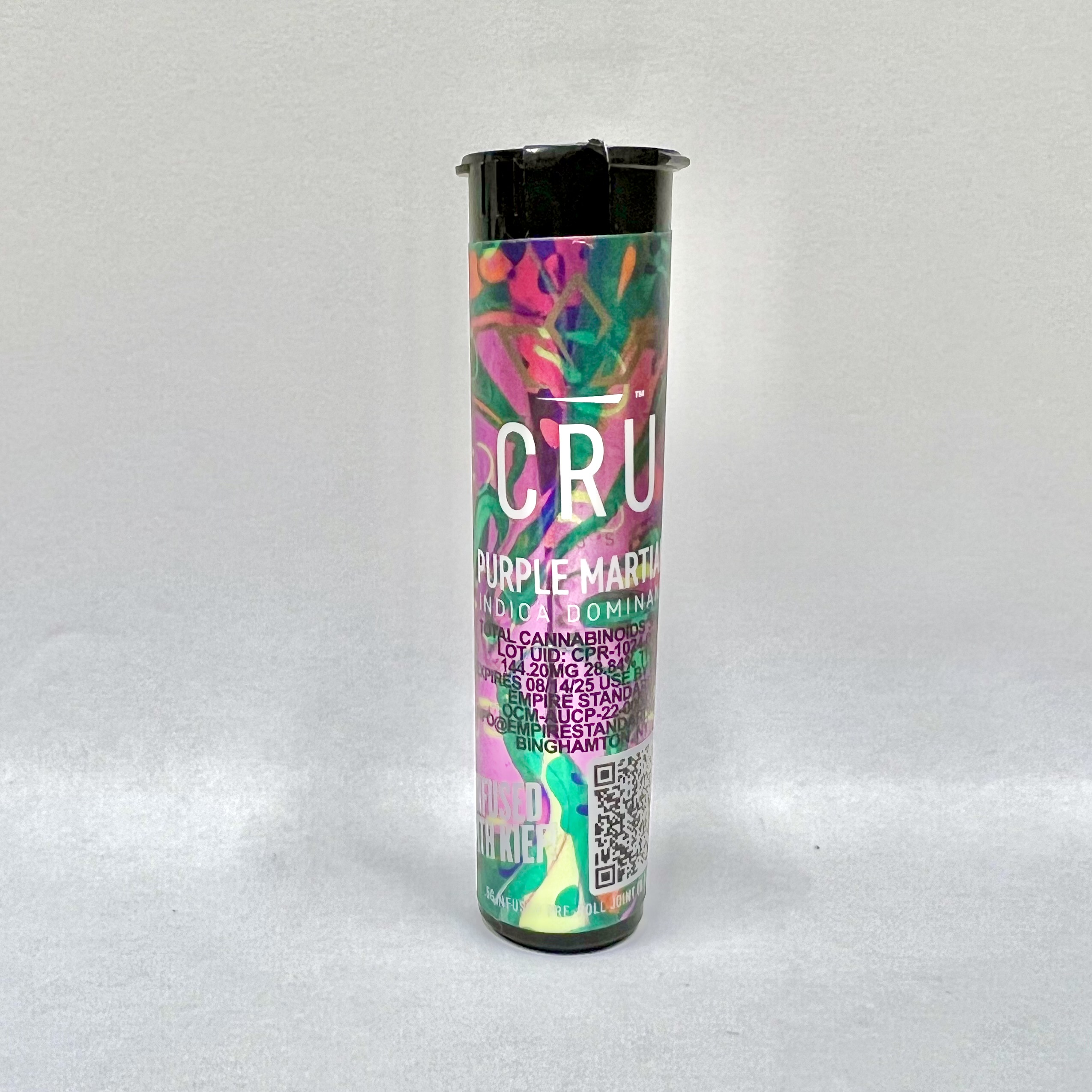 Photograph of product: CRU Purple Martian Oui'd Infused pre-roll single