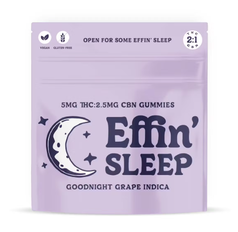 Photograph of product: Effin' Sleep 2: oodnight Grape Gummies 100mg 20pk (TH-oui:CBN)
