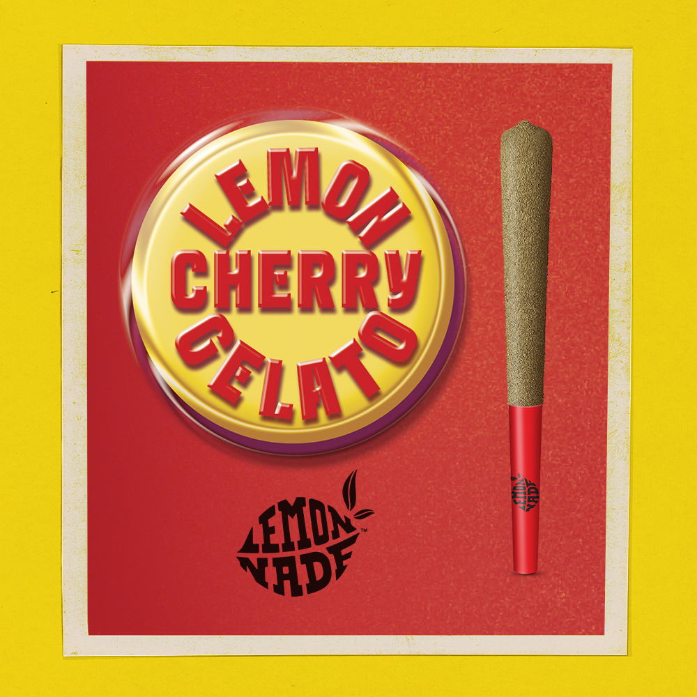 Photograph of product: LEMON CHERRY GELATO - LEMONNADE - INFUSED PREROLL