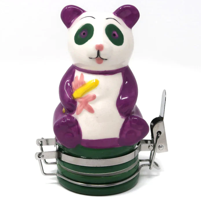 Photograph of product: Glass | Ceramic Stash Jar - Panda 50ml | MERCH