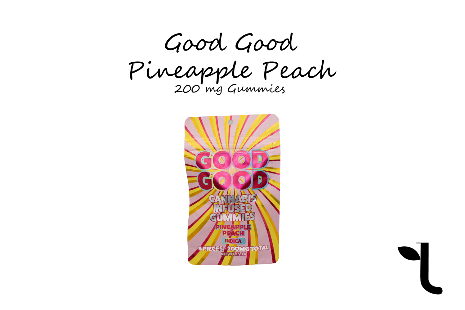 Photograph of product: Good Good | Pineapple Peach | 200mg Gummies 4pc