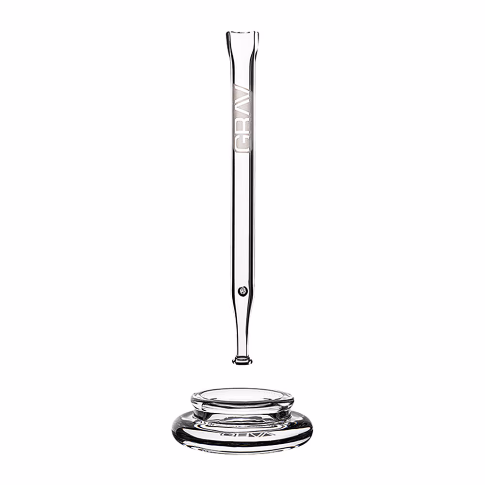Photograph of product: GRAV Quartz Vapor Straw w/ Dab Dish