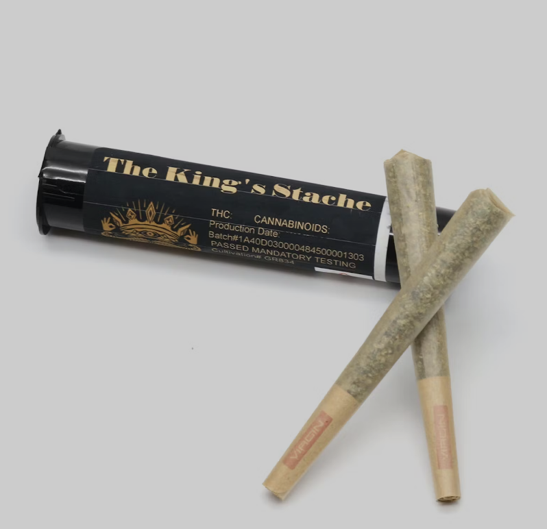 Photograph of product: The King's Stache - Savory Sorbet 2PK Pre-Roll