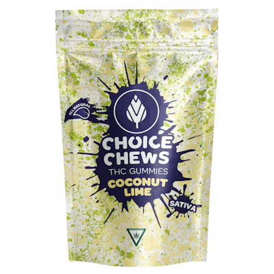 Photograph of product: Choice Chews | Gummies | Coconut Lime |  | 100mg