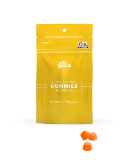 Photograph of product: Tropical Bites 10pk/100mg (10mg TH-oui each)