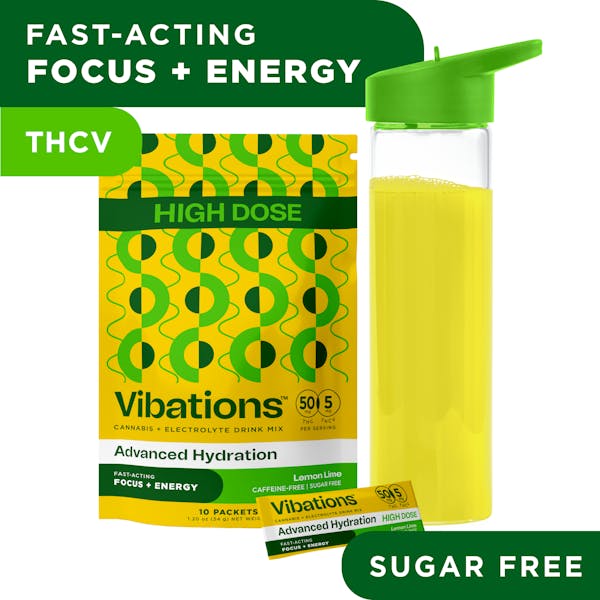 Photograph of product: Vibations Lemon Lime Drink Powder 50mg 10pk