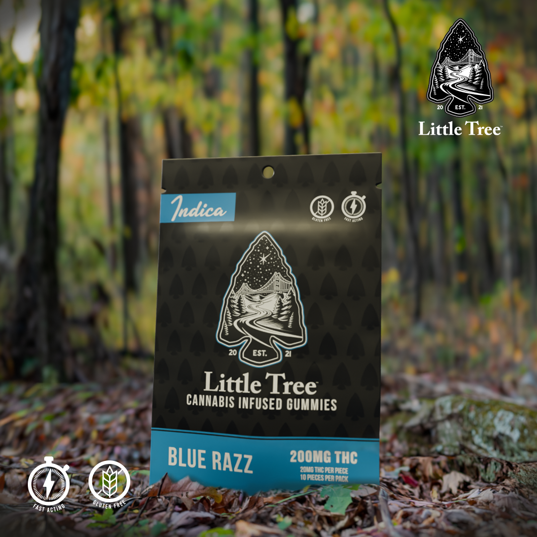 Photograph of product: Blue Razz Gummies 4x50mg