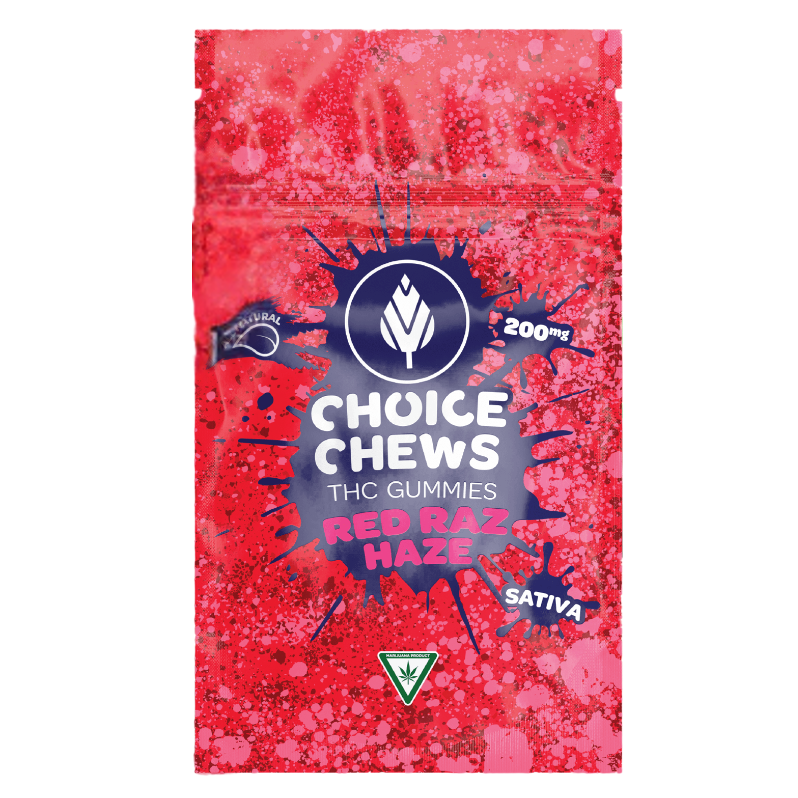 Photograph of product: Choice Chews | Red Raz Haze | 200mg Gummies