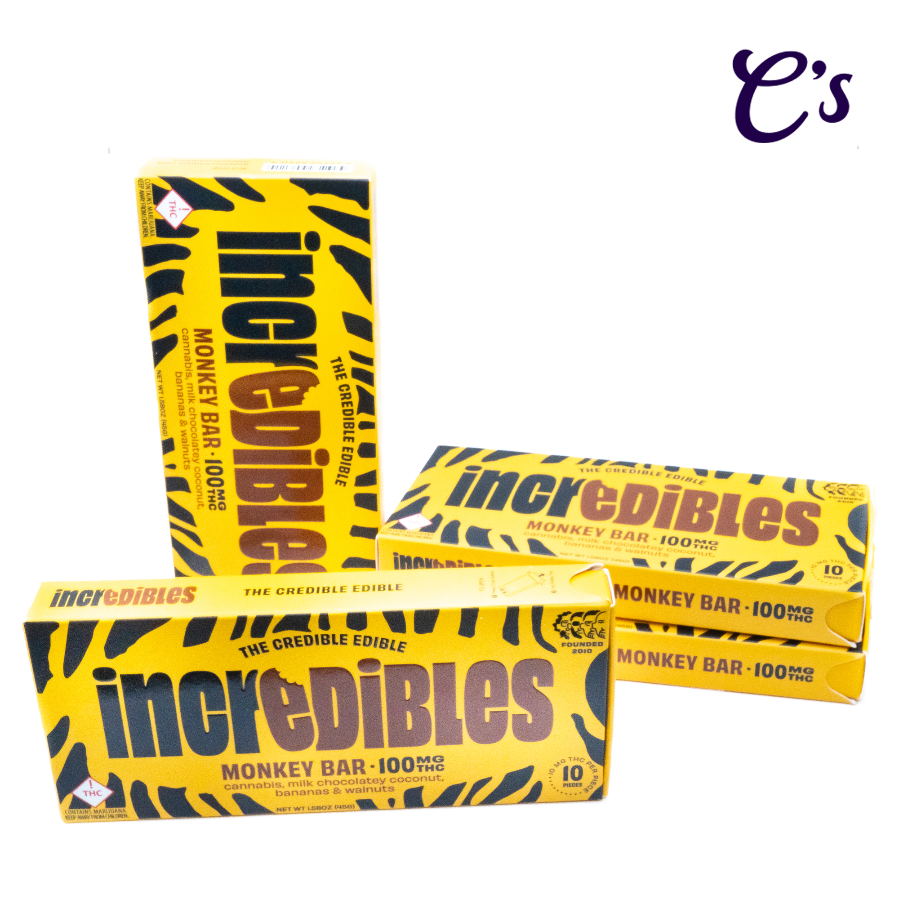 Photograph of product: Incredibles | Chocolate (H) Monkey Bar 100mg