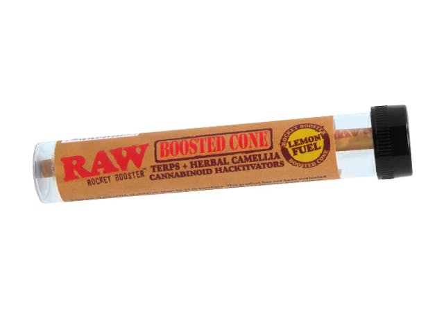 Photograph of product: RAW ROCKET BOOSTER INFUSED CONE 1'S LEMON FUEL