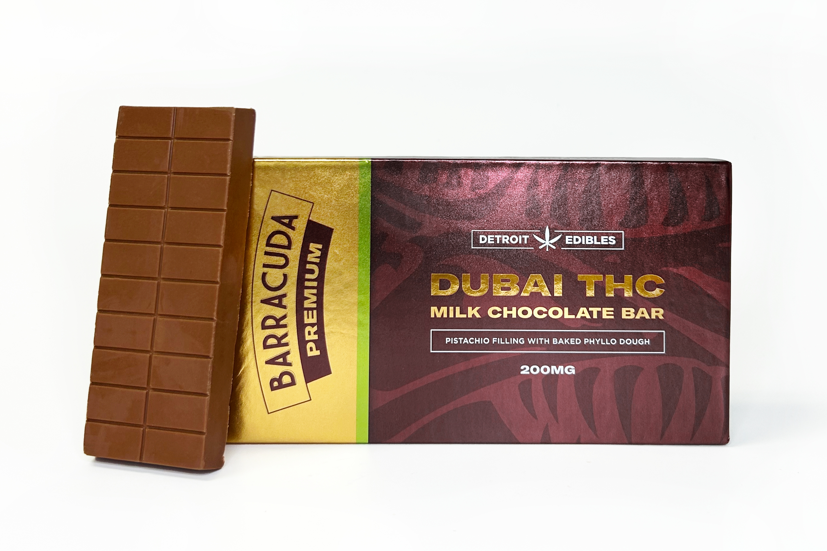 Photograph of product: Barracuda Premium - Milk Chocolate Bar - 200mg - Dubai