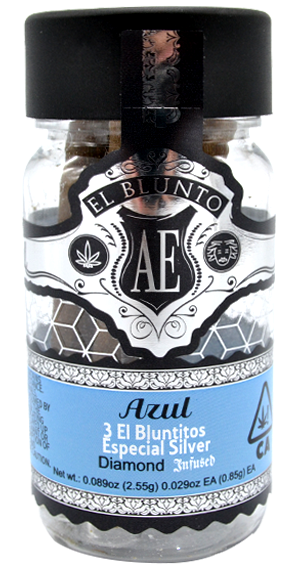 Photograph of Product: El Blunto | Azul | 2.25G 3PK  Infused Bluntitos Especial Silver