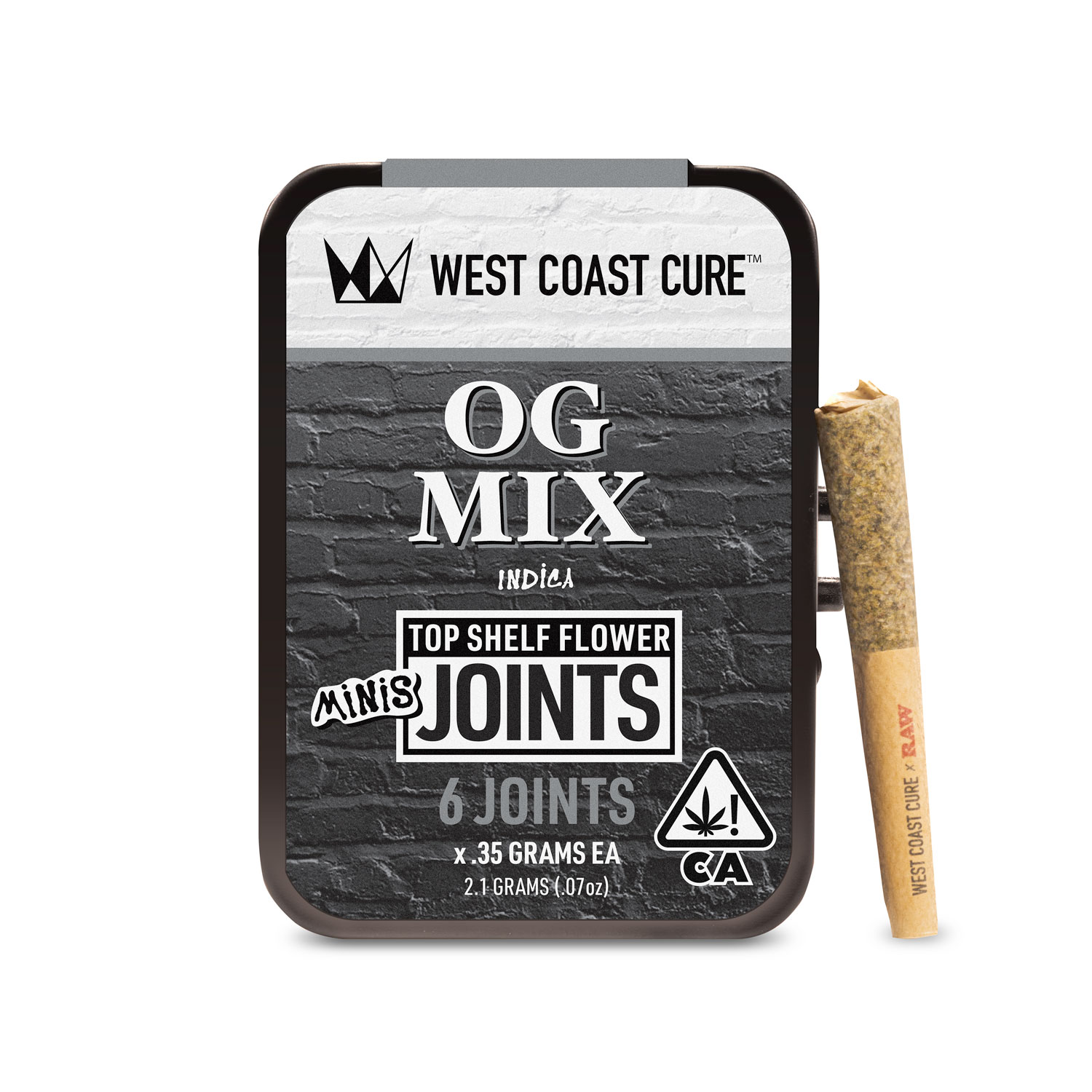 Photograph of product: [West Coast Cure] Prerolls 6 pack - 2.1g - Oui'd Mix (S)