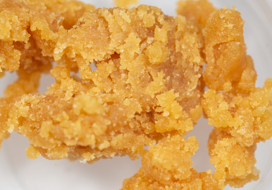 Photograph of product: CSC (S/H) Durban Kush Cured Resin Sugar Wax Bucket