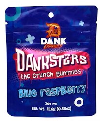 Photograph of product: Dank Extracts - Blue Razz Crunch - 200mg Gummies (4x50mg)