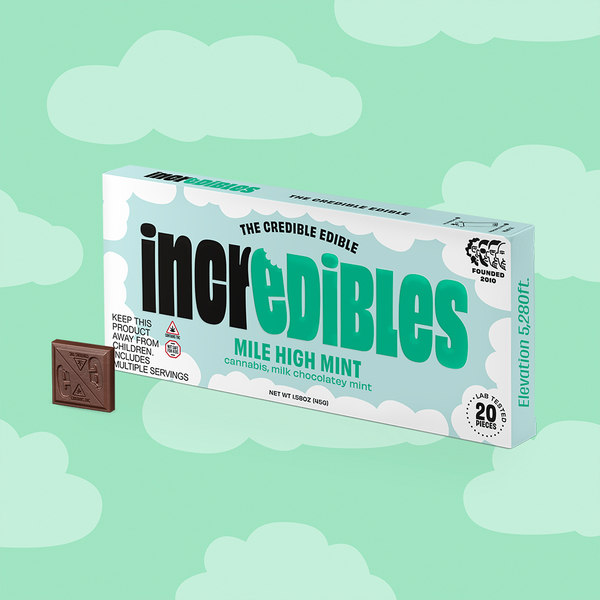Photograph of product: Mile High Mint Bar | Chocolate | 20 pack | 100mg TH-oui