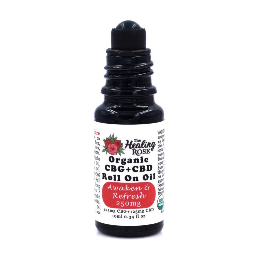 Photograph of product: CBD Roll-On | Awaken & Refresh | 1:1 CBG : CBD | 0.34oz