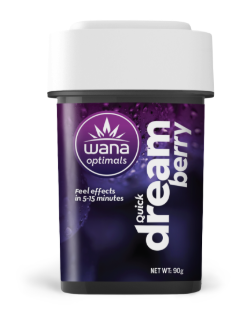 Photograph of product: Dream Berry Quick Gummies  | T43mg 205.6mg CBD 42mg CBN 44mg CBG | 00160 | 20pk