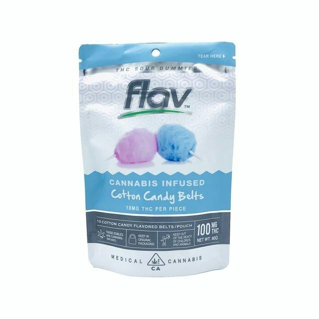 Photograph of product: COTTON CANDY BELTS 100MG