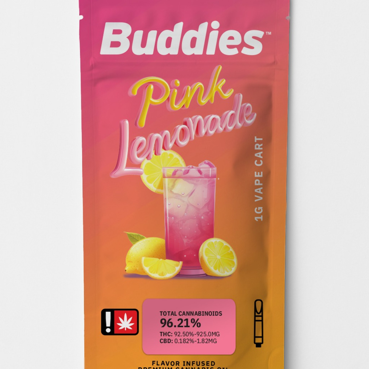 Photograph of product: Buddies | Pink Lemonade Botanical Distillate Cartridge