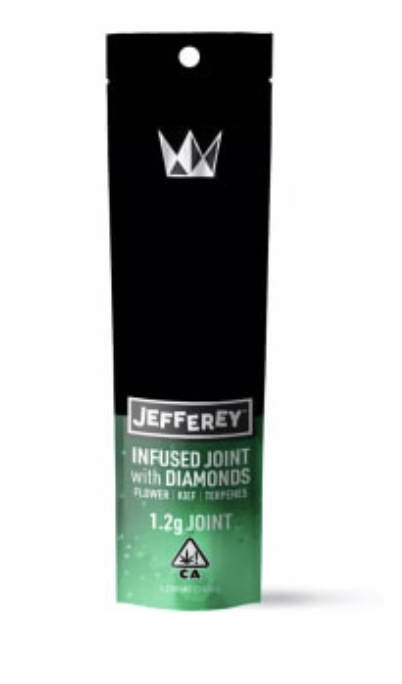 Photograph of product: West Coast Cure x Jefferey - Pink Yum Yum (Indica) Diamond Infused Preroll 1.2g
