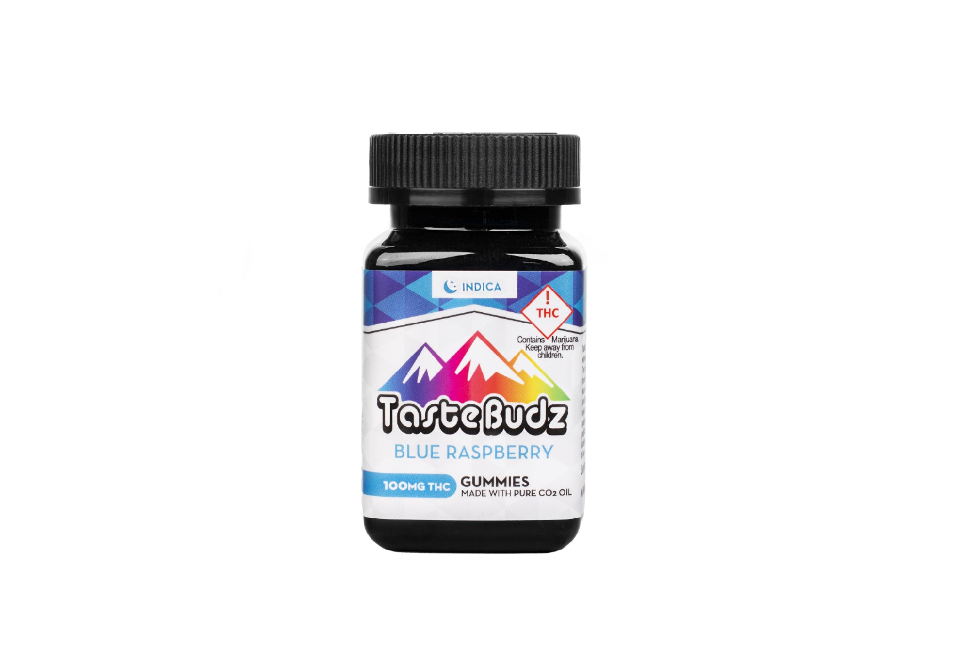 Photograph of product: TasteBudz Blue Raspberry Gummies 100mg (I)