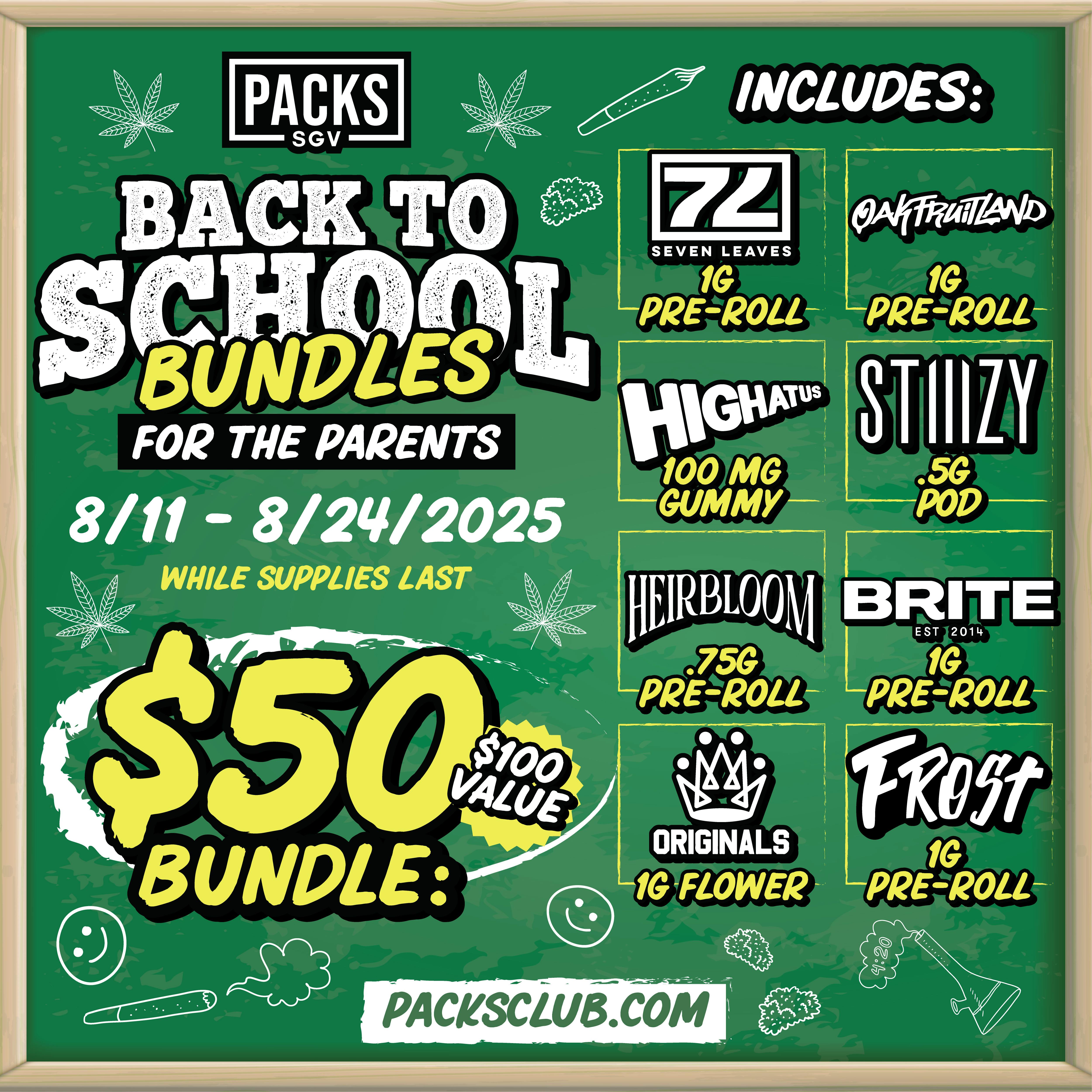 Photograph of product: 8/11- 8/24 Back To School Bundles For The Parents