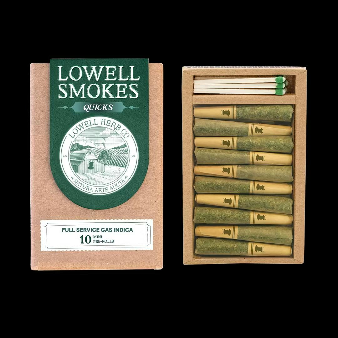 Photograph of product: Full Service Gas | Lowell Quicks | Pre-Roll 10 Pack
