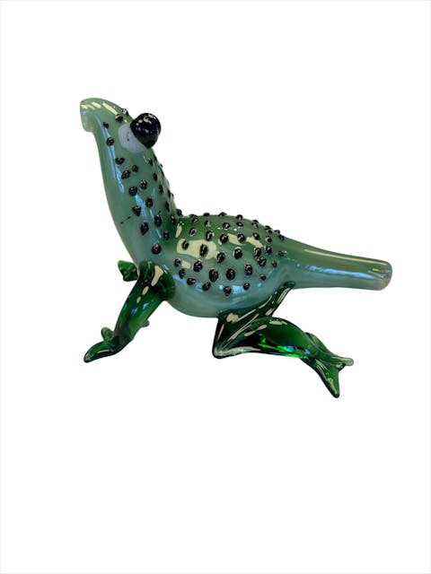 Photograph of product: Frog Hand Pipe  – All Glass Novelty Piece - 