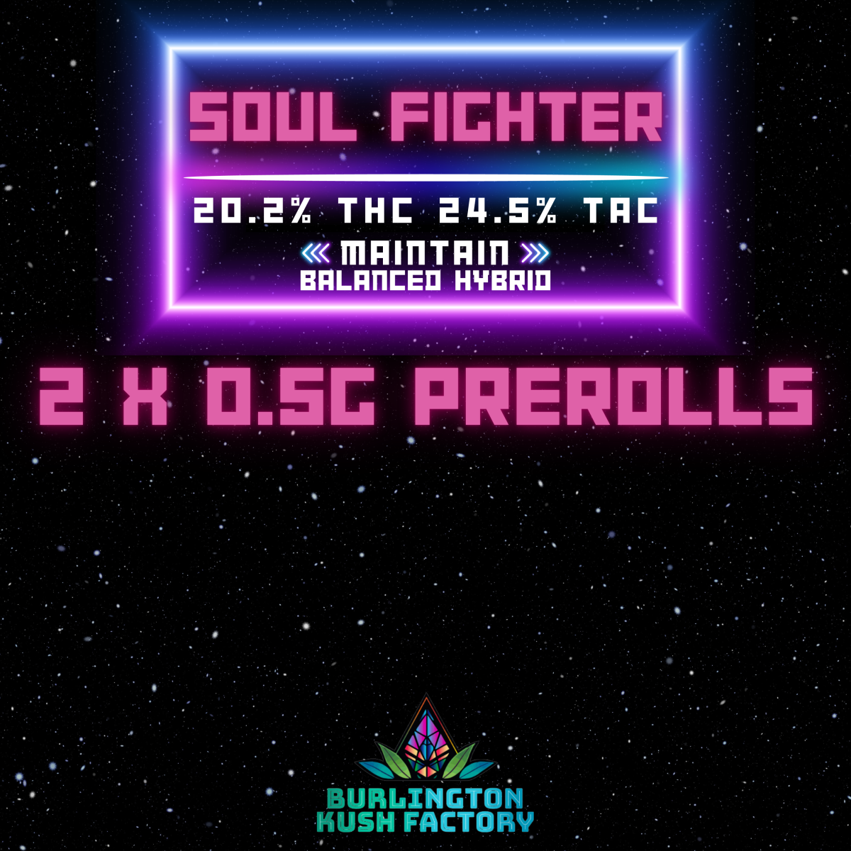 Photograph of product: Soul Fighter- Pre-roll /2pk (1g total)